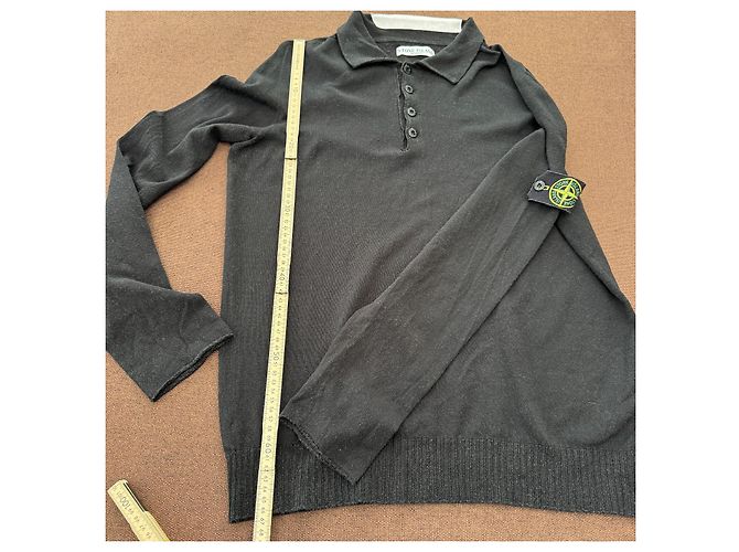 Stone Island Polo Maniche Lunghe Nero - vista 7