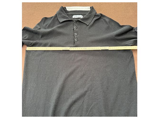 Stone Island Polo Maniche Lunghe Nero - vista 8