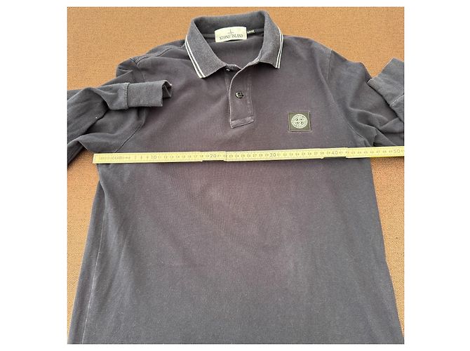 Stone Island Langarm-Poloshirt - Navyblau Dunkelblau - Ansicht 6