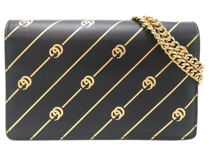 Borsa a tracolla da donna Gucci Chain Wallet Nero D'oro - vista 2