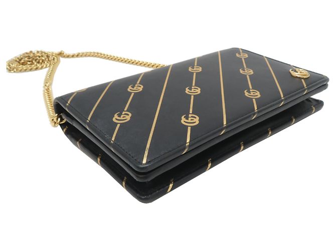 Borsa a tracolla da donna Gucci Chain Wallet Nero D'oro - vista 3