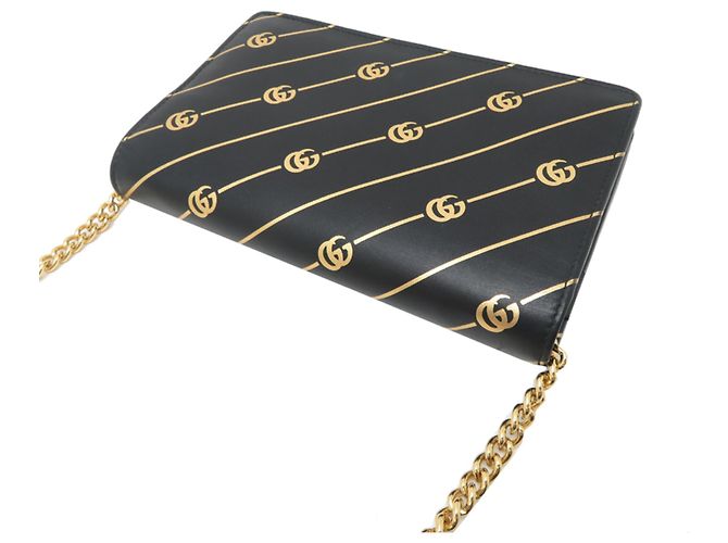 Borsa a tracolla da donna Gucci Chain Wallet Nero D'oro - vista 4