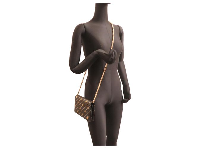 Borsa a tracolla da donna Gucci Chain Wallet Nero D'oro - vista 9