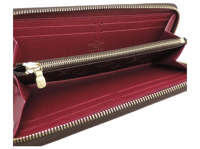 Cartera Long Clemence Louis Vuitton Castaño Rosa Fucsia Monograma - vista 5
