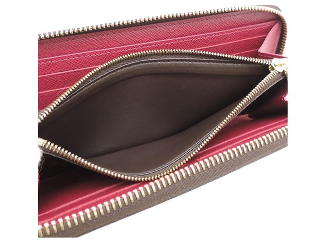 Cartera Long Clemence Louis Vuitton Castaño Rosa Fucsia Monograma - vista 7