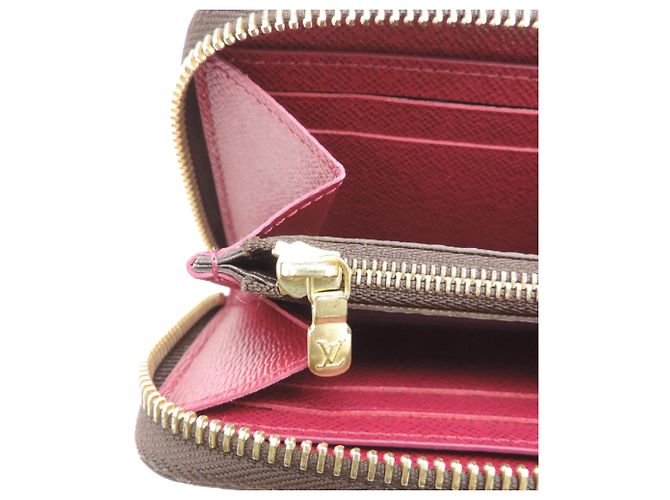 Cartera Long Clemence Louis Vuitton Castaño Rosa Fucsia Monograma - vista 8