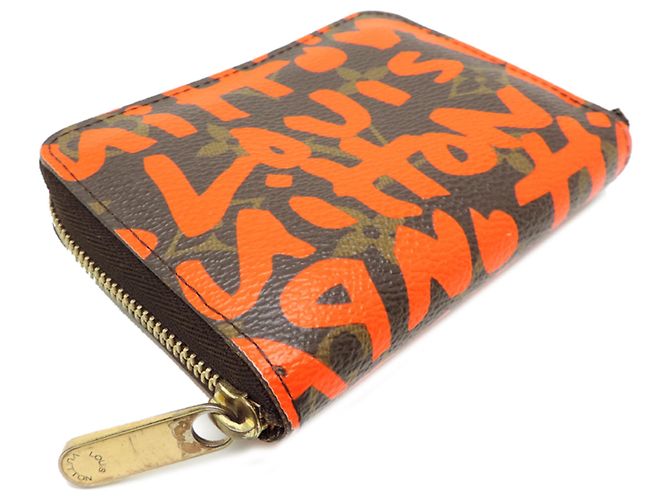 Zippy Louis Vuitton Monogram Graffiti Long Wallet Braun Orange Monogramm - Ansicht 3