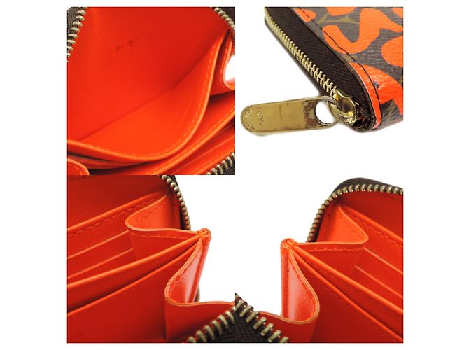 Zippy Louis Vuitton Monogram Graffiti Long Wallet Braun Orange Monogramm - Ansicht 7