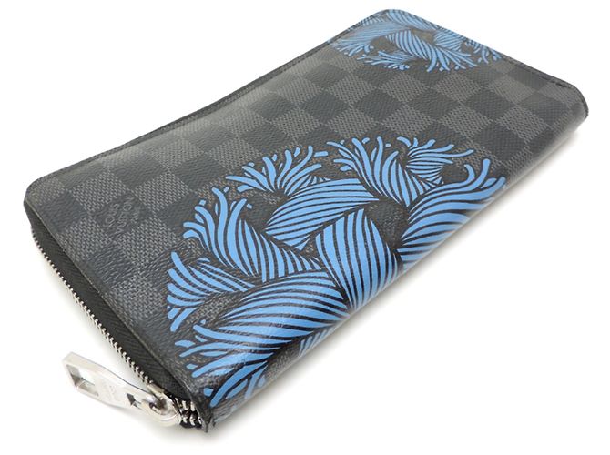 Louis Vuitton Zippy Organizer Long Wallet Schwarz Blau - Ansicht 3