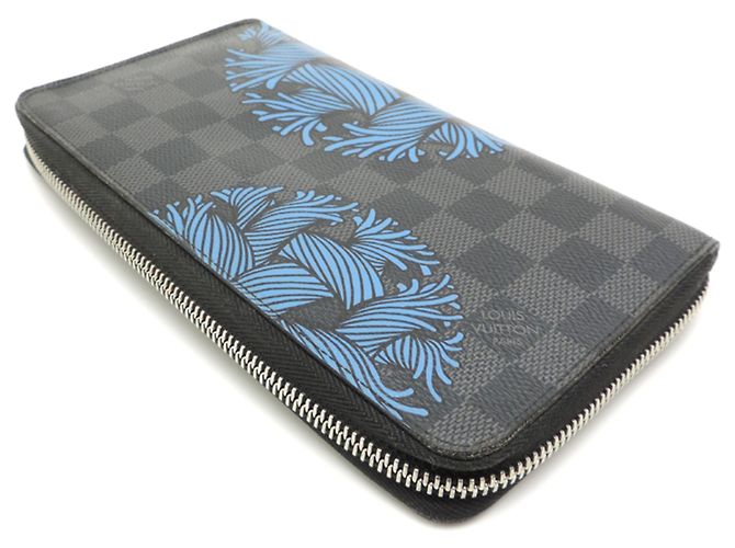 Louis Vuitton Zippy Organizer Long Wallet Schwarz Blau - Ansicht 4