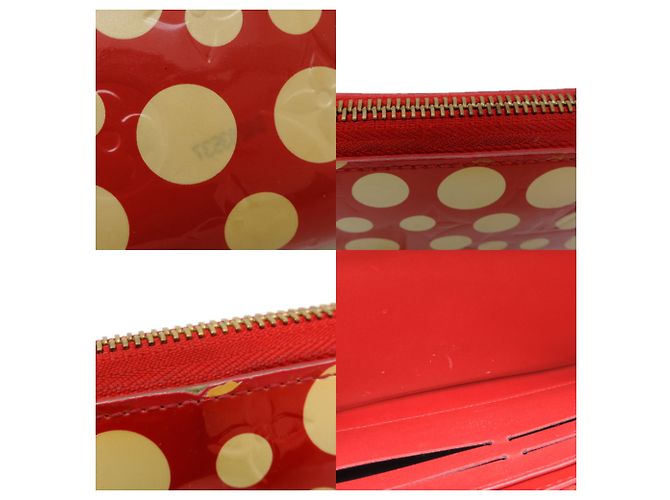 Louis Vuitton Zippy Wallet Dot Infinity Weiß Rot - Ansicht 8
