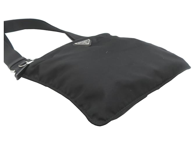 Borsa a tracolla in nylon nero Prada - vista 3