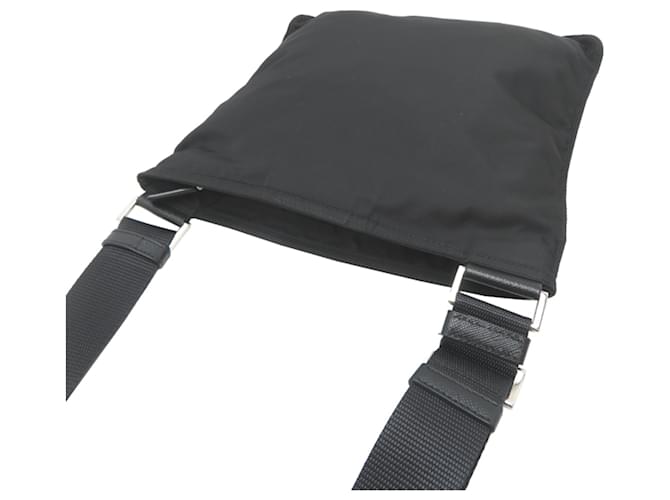 Borsa a tracolla in nylon nero Prada - vista 4