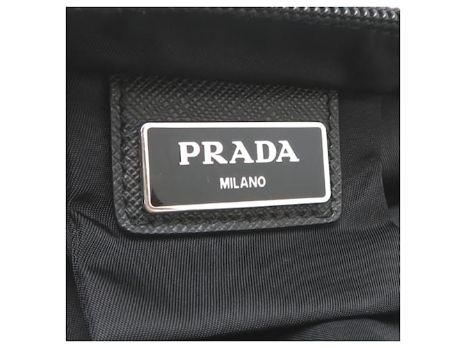 Borsa a tracolla in nylon nero Prada - vista 7