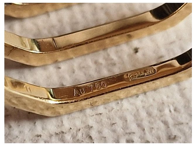 Anello Gucci Running in Oro Giallo 750 e Diamanti Neri Nero D'oro - vista 10
