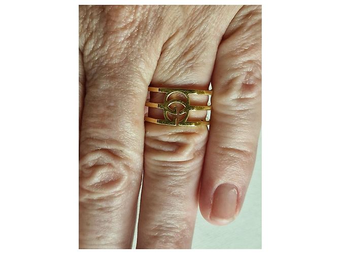 Anello Gucci Running in Oro Giallo 750 e Diamanti Neri Nero D'oro - vista 5