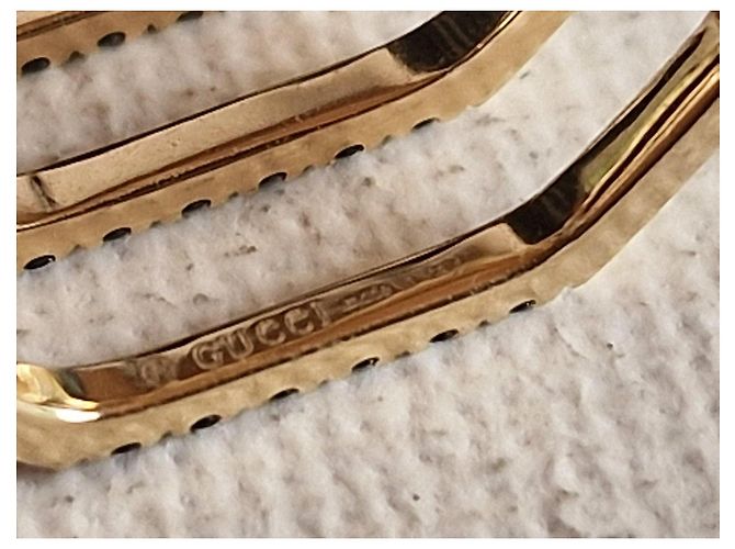 Anello Gucci Running in Oro Giallo 750 e Diamanti Neri Nero D'oro - vista 8