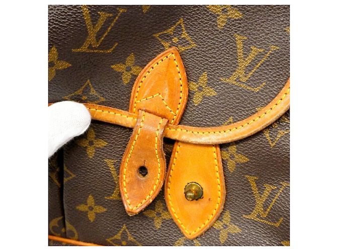 Borsa a Spalla Louis Vuitton Monogram Gibeciere MM Marrone - vista 8