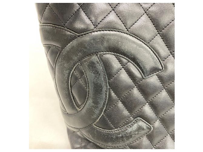 Chanel Cambon Tote Bag aus Lammleder Schwarz - Ansicht 13