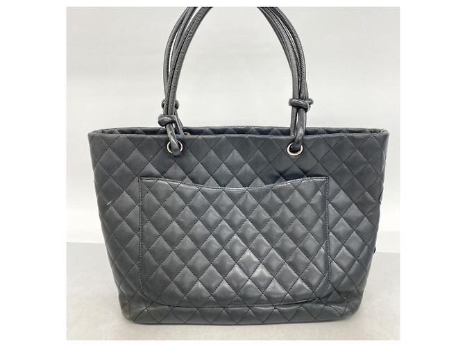 Chanel Cambon Tote Bag aus Lammleder Schwarz - Ansicht 15