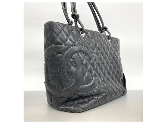 Chanel Cambon Tote Bag aus Lammleder Schwarz - Ansicht 2