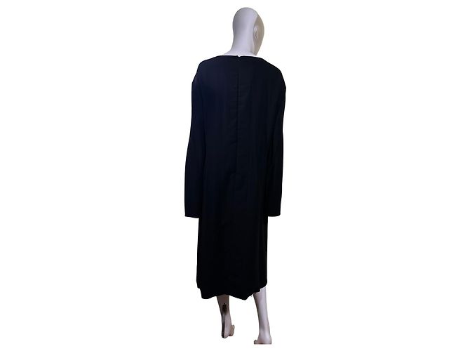 Stella Mc Cartney Stella McCartney Embroidered Mountain and Sun Black Dress Golden - view 5