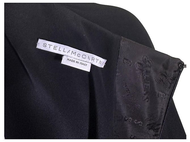 Stella Mc Cartney Stella McCartney Embroidered Mountain and Sun Black Dress Golden - view 6