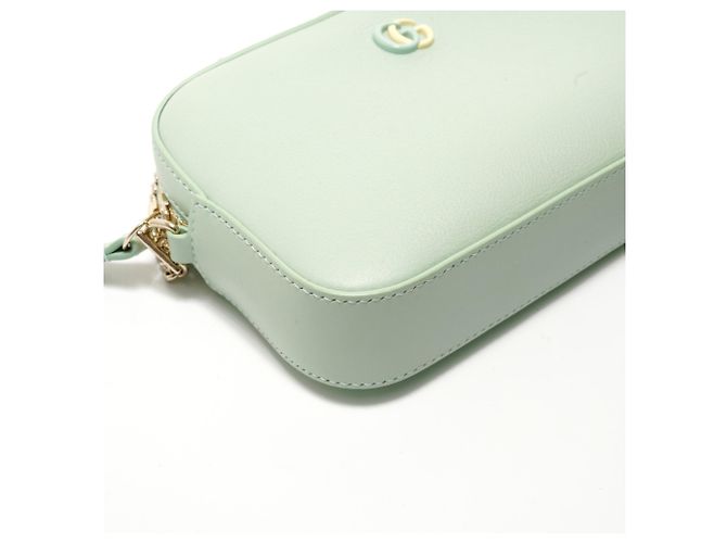 Borsa a tracolla Gucci Supermini Marmont GG Verde - vista 5