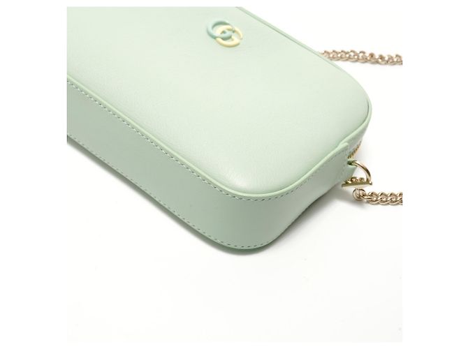 Borsa a tracolla Gucci Supermini Marmont GG Verde - vista 6