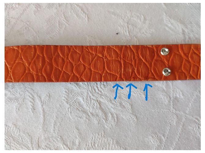 Dolce & Gabbana orangefarbener Ledergürtel mit Strass - Ansicht 9
