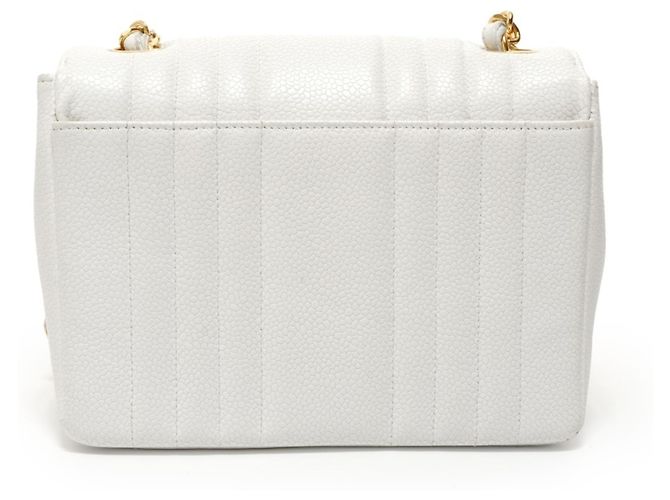 Borsa a Spalla Chanel Mademoiselle Bianco - vista 2