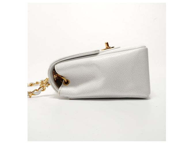 Borsa a Spalla Chanel Mademoiselle Bianco - vista 3