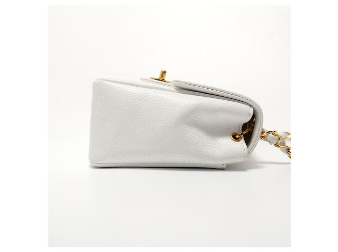 Borsa a Spalla Chanel Mademoiselle Bianco - vista 4