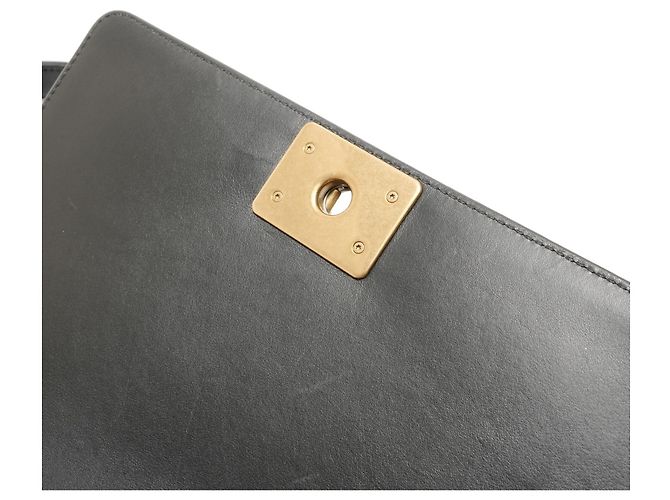 Borsa a tracolla Chanel Boy in velluto Nero - vista 10