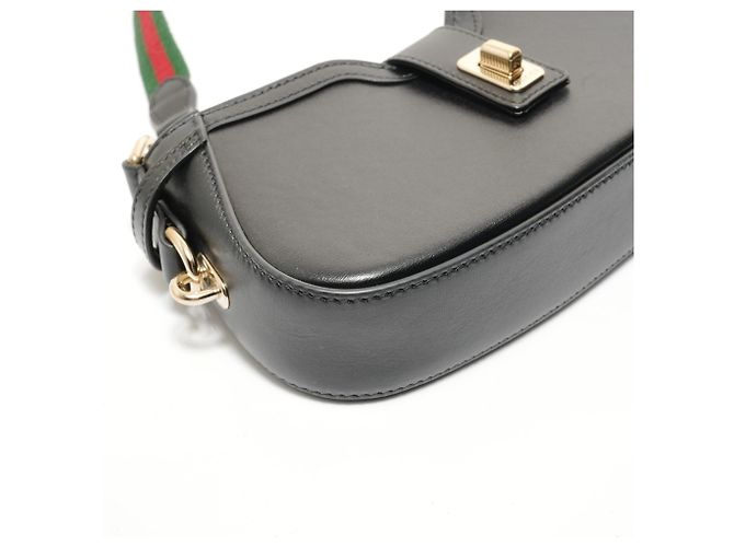 Borsa a tracolla in pelle Gucci Moonside Nero - vista 5