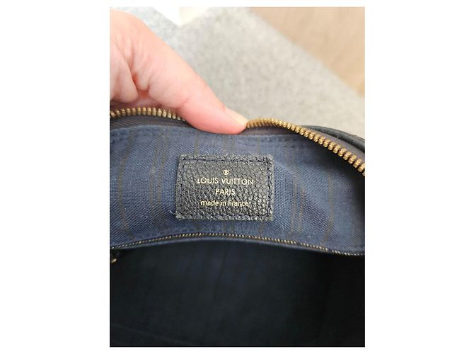 Borsa Louis Vuitton Speedy 30 Monogram Empreinte Leather Blu scuro - vista 8