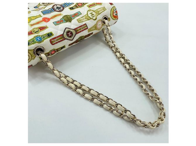 Borsa a Spalla Chanel Matelassé Cuba Collection 25 Bianco - vista 10