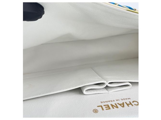 Borsa a Spalla Chanel Matelassé Cuba Collection 25 Bianco - vista 12