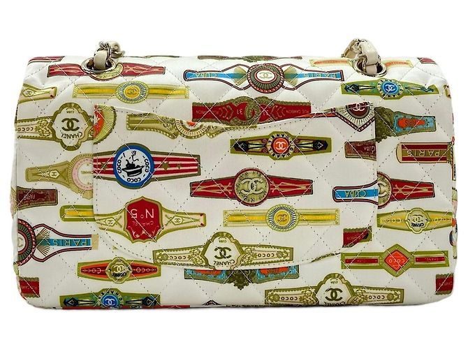 Borsa a Spalla Chanel Matelassé Cuba Collection 25 Bianco - vista 3