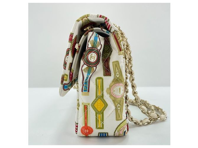 Borsa a Spalla Chanel Matelassé Cuba Collection 25 Bianco - vista 5