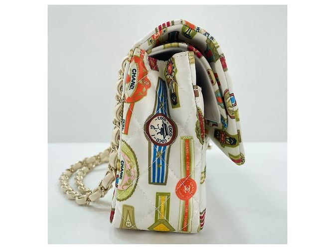 Borsa a Spalla Chanel Matelassé Cuba Collection 25 Bianco - vista 6