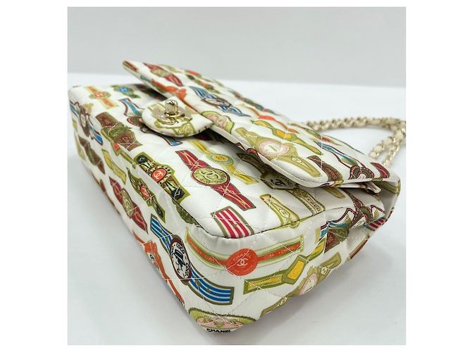 Borsa a Spalla Chanel Matelassé Cuba Collection 25 Bianco - vista 7