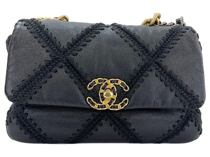 Chanel 19 Medium Handbag - Black Schwarz - Ansicht 3