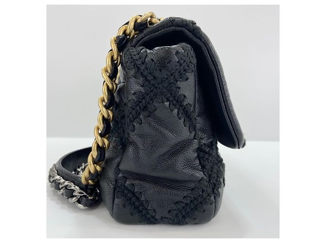 Chanel 19 Medium Handbag - Black Schwarz - Ansicht 7