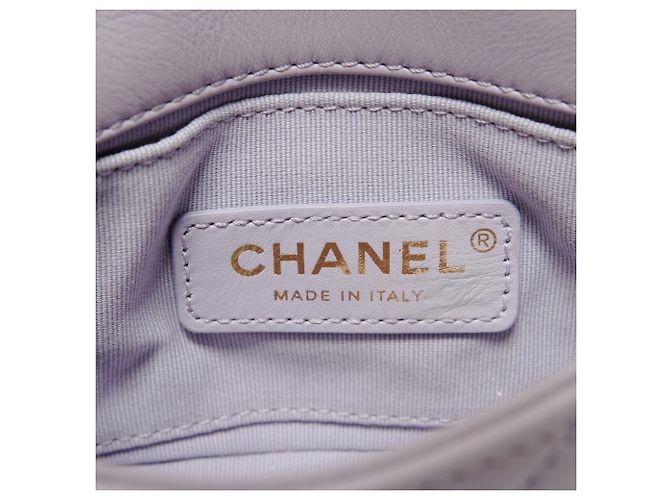 Borsa a tracolla Chanel Mini Matelassé Chain Porpora - vista 10