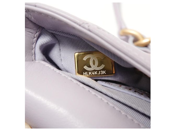 Borsa a tracolla Chanel Mini Matelassé Chain Porpora - vista 11