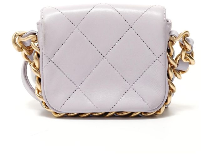 Borsa a tracolla Chanel Mini Matelassé Chain Porpora - vista 2