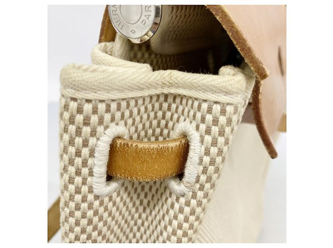 Hermès Zaino Hermes Herbag Ad MM Toile GM Natural - vista 7