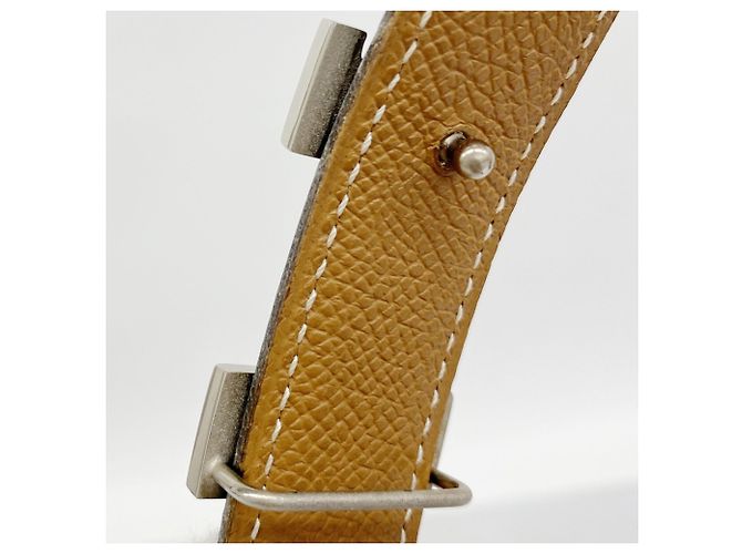 Hermès Constance Gürtel aus Courchevel Box Calf Leder Schwarz Golden - Ansicht 6