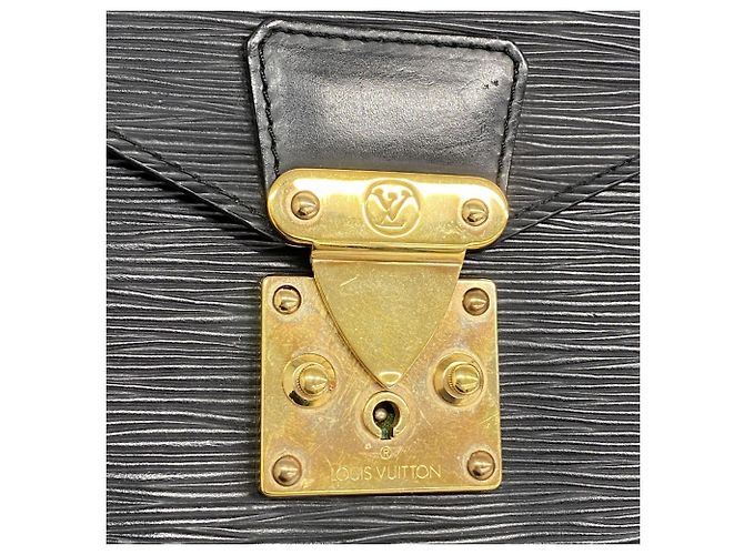 Borsa Louis Vuitton Epi Monceau Nero - vista 11
